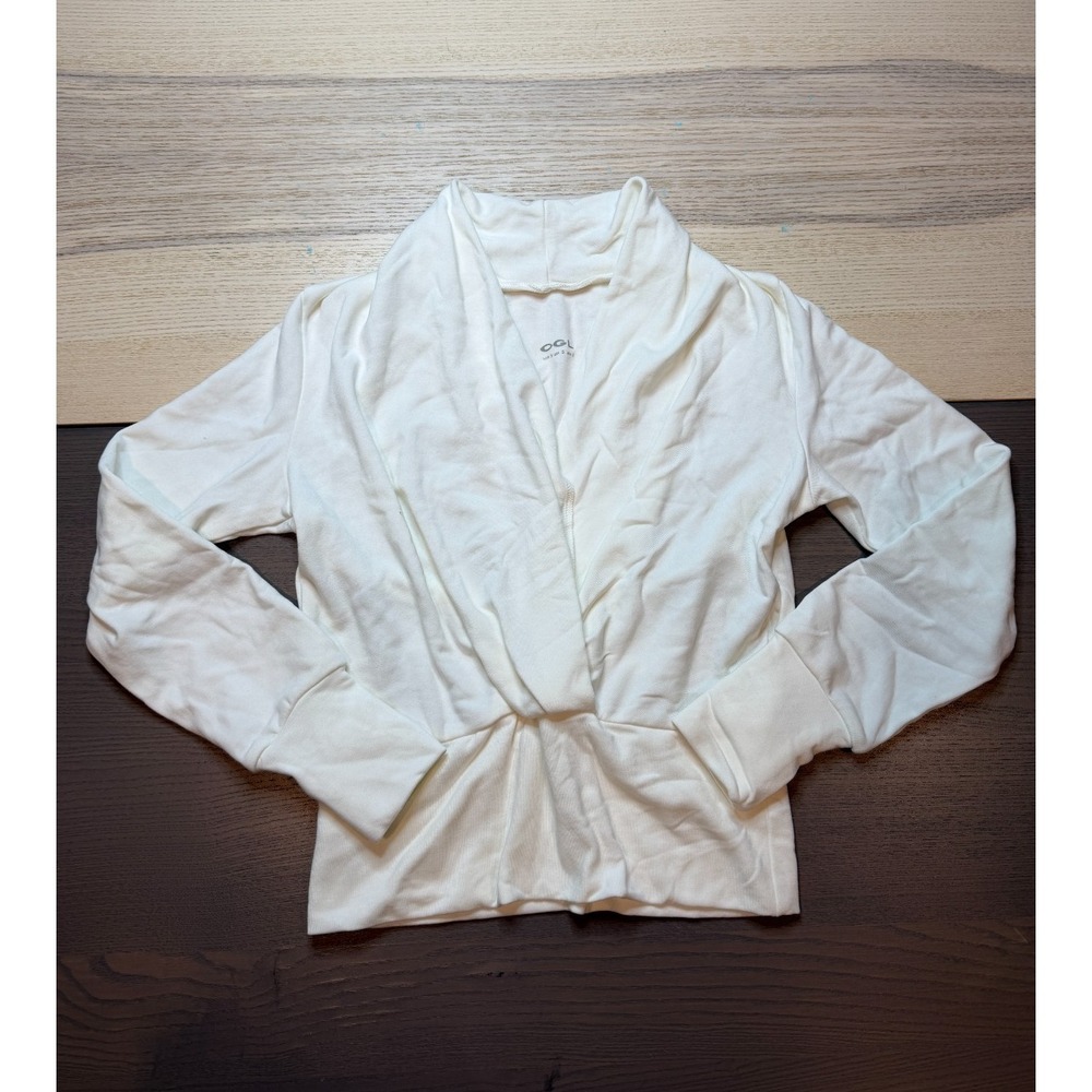 OGL Top Womens Small V Neck Pullover‎ Long Sleeves Eco-Mousse Warmth